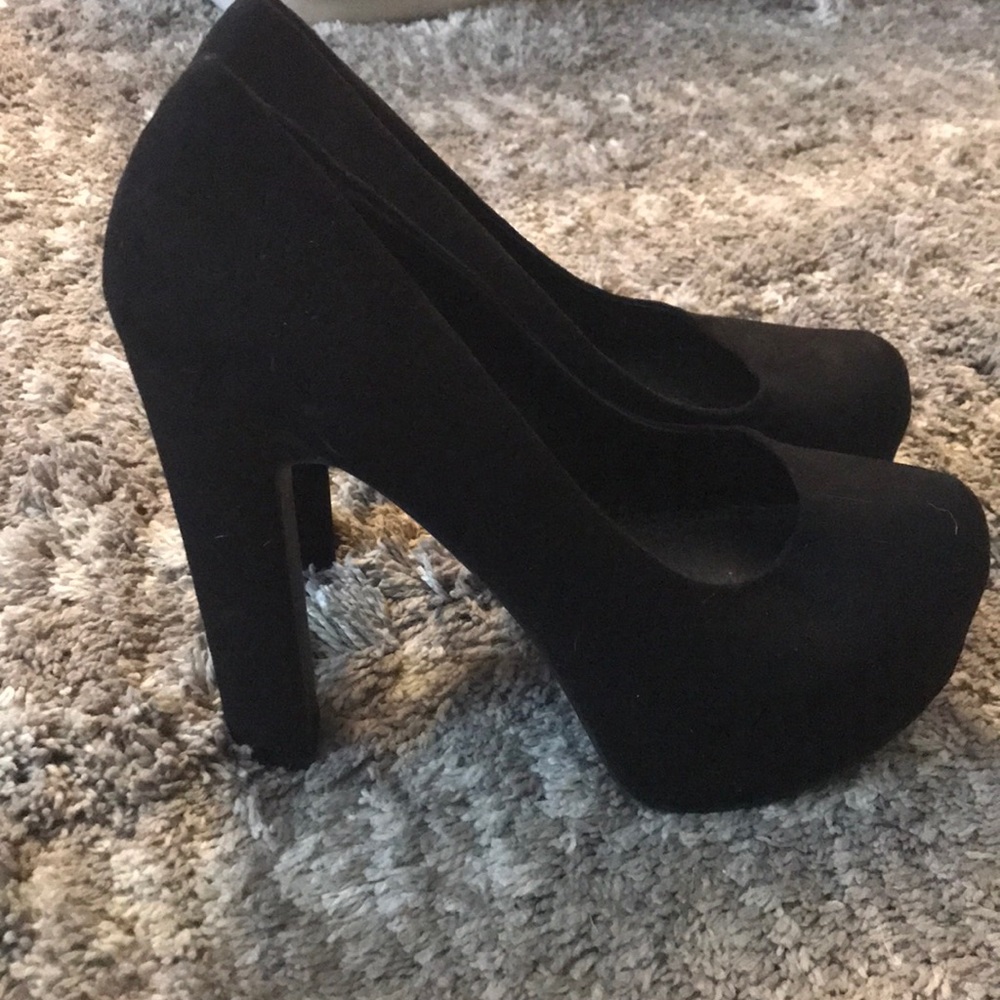 Platform Suede Heels